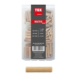 TOX Boltfix wood 094900100 Holzdübel-Sortiment, 190-teilig