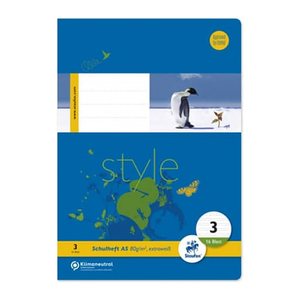 Staufen® Schulhefte Style Lineatur 3 liniert DIN A5 ohne Rand, 16 Blatt, 1 St.