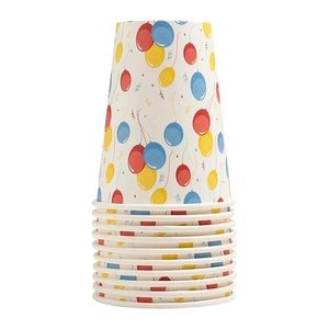 PROnappe Einweg-Kaffeebecher Ballons mehrfarbig 200,0 ml, 10 St.