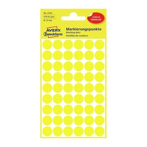AVERY Zweckform Klebepunkte 3144 gelb Ø 12,0 mm, 270 St.