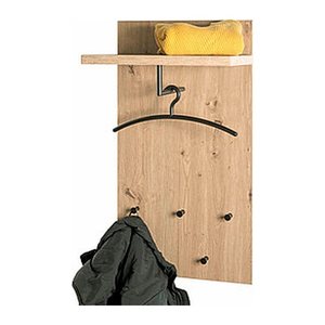 HAKU Möbel Wandgarderobe 54439 eiche Holz 5 Haken 48,0 x 90,0 cm, 1 St.