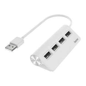 hama USB-Hub 4-fach weiß
