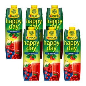 happy day Fruchtnektar Cranberry 6x 1,0 l