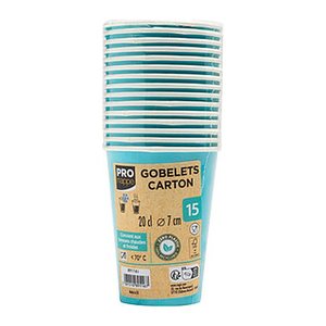PROnappe Einweg-Kaffeebecher türkis 200,0 ml, 15 St.