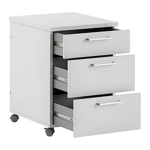 MÖBELPARTNER Rollcontainer lichtgrau 3 Auszüge 41,0 x 49,6 x 60,0 cm