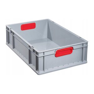 Allit ProfiPlus Eurobox grau, rot 40,0 x 60,0 x 17,0 cm, 1 St.
