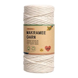 folia Makramee Garn natur Pure natural Ø 3,5 mm, 1 St.