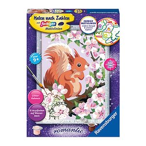 Ravensburger Malen-nach-Zahlen Neugieriges Eichhörnchen mehrfarbig