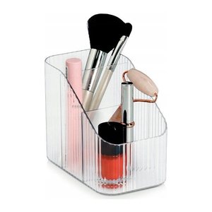 Zeller Schreibtisch-Organizer transparent Kunststoff 3 Fächer 15,0 cm 9,0 cm