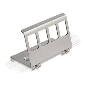 DELOCK Keystone Metall Halterung 4 Port für Hutschiene