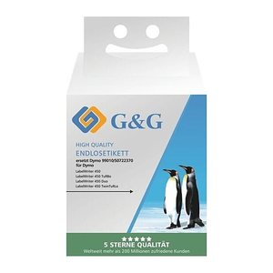G&G Etikettenrollen für Etikettendrucker ersetzt DYMO 99010/S0722370 weiß, 28,0 x 89,0 mm, 2 x 130 Etiketten