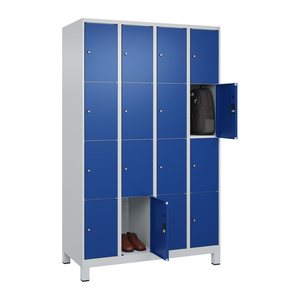 CP Schließfachschrank Classic Plus enzianblau, lichtgrau 080010-404 S10003, 16 Schließfächer 120,0 x 50,0 x 195,0 cm