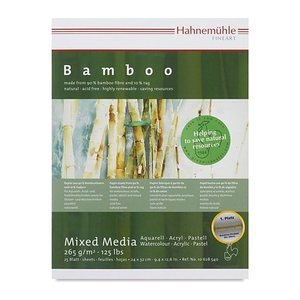 HAHNEMÜHLE Malblock Bamboo 24,0 x 32,0 cm 265 g/qm, 25 Blatt, 1 Block