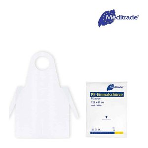 Meditrade® unisex Überwurfschürze weiß Einheitsgröße 50 St.