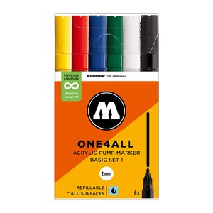 MOLOTOW One4All Acrylstifte farbsortiert 2,0 mm, 6 St.