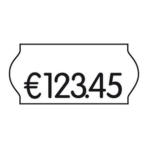 METO Preisetiketten weiß permanent 26,0 x 12,0 mm, 18 Rollen