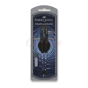 FABER-CASTELL Zirkel Shiny Twist blau, 1 St.