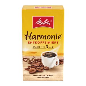 Melitta Harmonie ENTKOFFEINIERT Kaffee, gemahlen, mild, 500 g