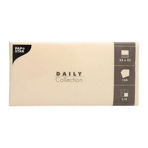PAPSTAR Servietten Daily Collection champagner 2-lagig 32,0 x 32,0 cm, 150 St.