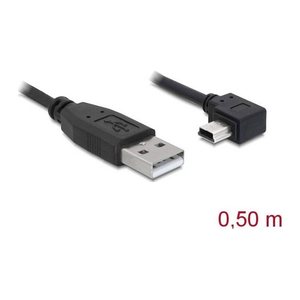 DeLOCK USB 2.0 A/Mini USB 2.0 B Kabel 0,5 m schwarz, 1 St.