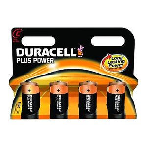DURACELL Batterien PLUS Alkali-Mangan Baby C 1,5 V, 4 St.