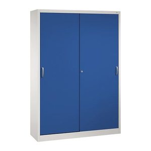 CP Stahlschrank 2169-00 S10100 lichtgrau, enzianblau 4 Fachböden 160,0 x 60,0 x 195,0 cm, aufgebaut, 1 St.