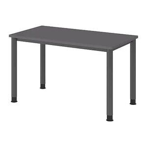 HAMMERBACHER HS612 Schreibtisch grafit rechteckig, 4-Fuß-Gestell grau 120,0 x 67,2 cm