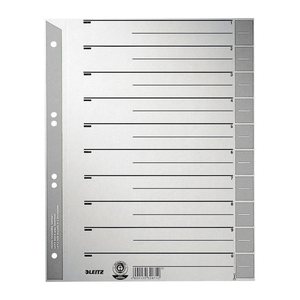 LEITZ Trennblätter 1652 DIN A4 1-0 grau, 230 g/qm, 100 St.