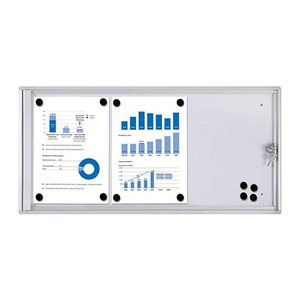 Showdown® Displays Schaukasten Economy XS silber 3x DIN A4 71,1 x 2,6 x 35,0 cm, 1 St.