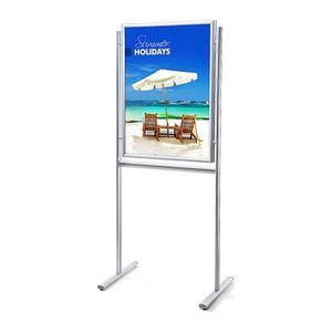 Showdown® Displays Kundenstopper silber DIN A1 2 Fächer 71,5 x 50,0 x 185,0 cm, 1 St.