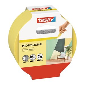 tesa PROFESSIONAL Malerband gelb 30,0 mm x 50,0 m 1 Rolle