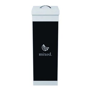 PAPERFLOW Mülleimer 60,0 l weiß, schwarz, 1 St.