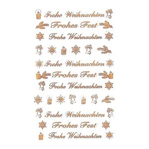 AVERY Zweckform Aufkleber Frohe Weihnachten, gold, 9 Etiketten
