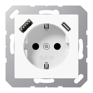 JUNG A 1520-15 CA WW Steckdose mit USB-Anschluss, 1 St.