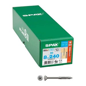 SPAX® Universalschrauben T40 Senkkopf Edelstahl A2 0197000802405 8 mm x 240 mm, 50 St.