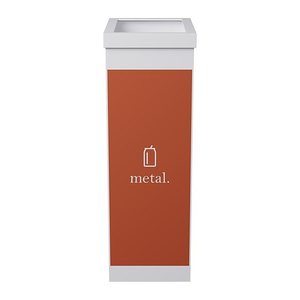 PAPERFLOW Mülleimer 60,0 l weiß, orange, 1 St.