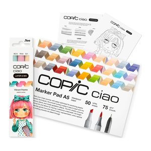 COPIC® Ciao Vibrant Palette Starter Layoutmarker-Set farbsortiert 1,0 + 6,0 mm, 1 Set