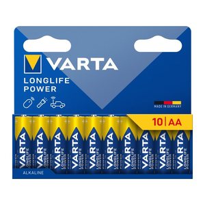 VARTA Batterien LONGLIFE Power Alkali-Mangan Mignon AA 1,5 V, 10 St.