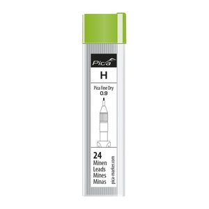 Pica Fine Dry 7050 Ersatzminen für Tieflochmarker-Bleistift grau H 0,9 mm, 24 St.