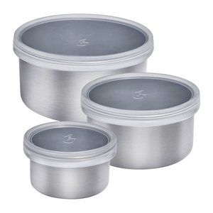 LURCH Lunchboxen-Set EDS silber 100/ 200/ 400 ml, 1 Set