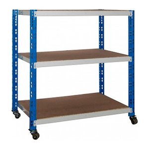 SZ Metall Rollregal 26092-R lichtgrau 100,0 x 60,0 x 90,0 cm