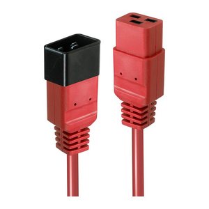 LINDY IEC-Netzverlängerung C19 auf C20 rot 2m extern bulk