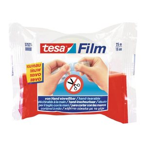 tesafilm von Hand einreißbar 1 Rolle 25m x 19mm transp.