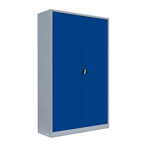 LÜLLMANN Stahlschrank 530371 enzianblau, lichtgrau 4 Fachböden 120,0 x 42,2 x 195,0 cm, aufgebaut, 1 St.