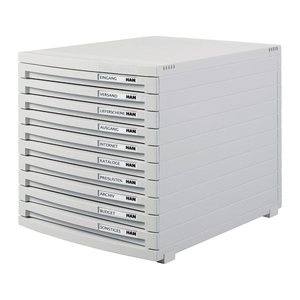 HAN Schubladenbox Contur  schwarz 1510-13D, DIN B4 mit 10 Schubladen, 1 St.