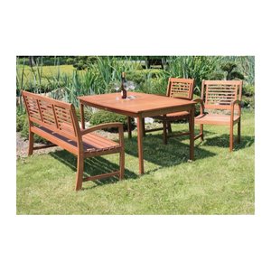 Garden Pleasure Gartentisch Madison braun rechteckig 150,0 x 90,0 x 74,0 cm