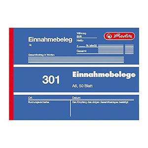 herlitz Einnahmebeleg Formularbuch, 1 St.