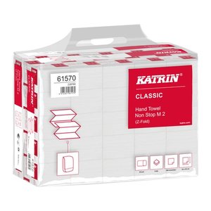 KATRIN Papierhandtücher 61570 Non Stop M2 wide Interfold-Falzung 2-lagig weiß, 4.000 Tücher