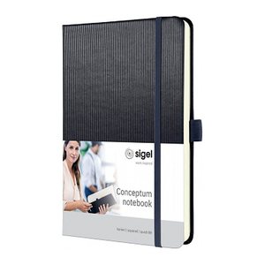 SIGEL Notizbuch Conceptum® ca. DIN A5 kariert, grey metallic Hardcover 194 Seiten, 1 St.