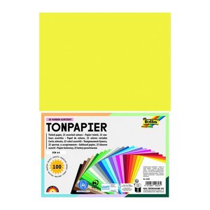 folia Tonpapier farbsortiert 130 g/qm 100 Blatt
